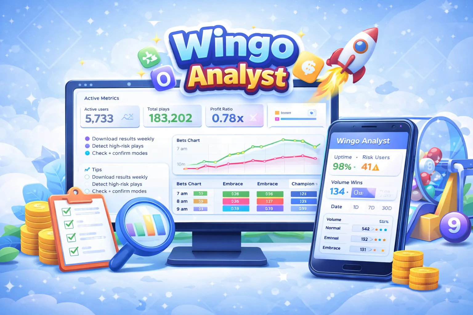 Wingo Analyst डैशबोर्ड रेफ़रेंस इमेज